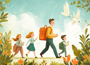 Rentrée scolaire entourée de nature et de joie